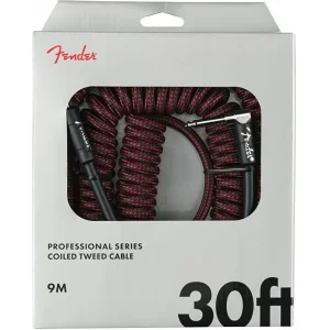 Fender Professional 9 Metre Red Tweed Coil Enstrüman Kablosu