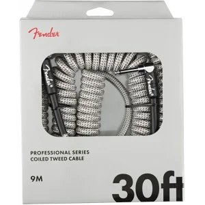 Fender Professional  9 Metre  White Tweed Coil Enstrüman Kablosu