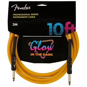 Fender Professional Glow in the Dark Cable 3 Metre Turuncu Kablo