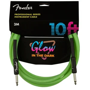Fender Professional Glow in the Dark Cable 5.5 Metre Yeşil Kablo