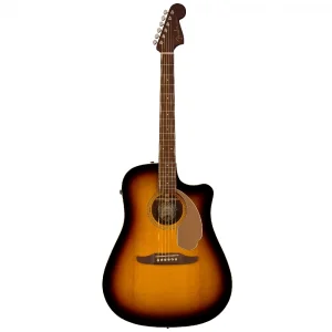 Fender Redondo Player Ceviz Klavye Sunburst Elektro Akustik Gitar