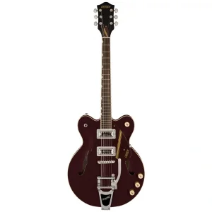 Gretsch G2604T Limited Edition Streamliner Rally II Center Block with Bigsby Laurel Fingerboard Two-Tone Oxblood/Walnut Stain Elektro Gitar