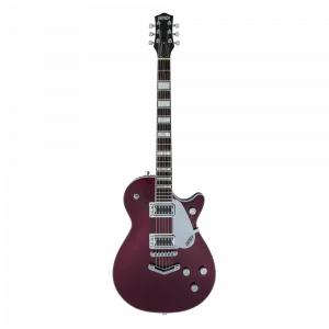 Gretsch G5220 Electromatic Jet Siyah Ceviz Klavye BroadTron Manyetikler V Stoptail Dark Cherry Metallic Elektro Gitar