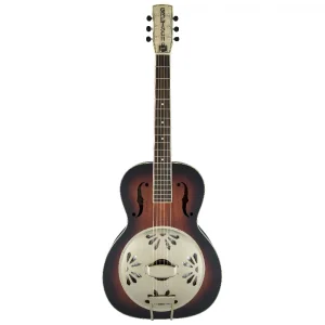 Gretsch G9241 Alligator Round Neck Maun Gövde Two-Color Sunburst Elektro Resonator Gitar
