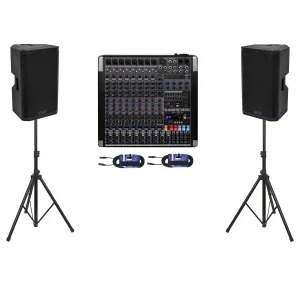 K.Meister ERASET-2114 Aktif Ses Sistemi Mikser + 2 Hoparlör