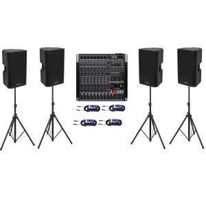 K.Meister ERASET-2110 Aktif Ses Sistemi Mikser + 4 Hoparlör