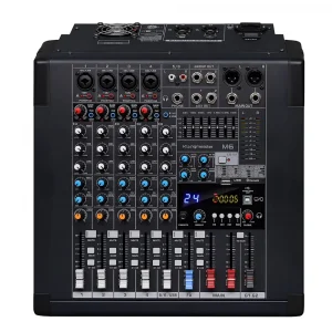 K.Meister PM6 2x350W 6 Kanal Power-Mixer, USB Bluetooth Kayıt