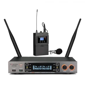 K.Meister UW-102Y Tek Yaka Kablosuz Mikrofon Seti, 200-Kanal | Anti-Feedback