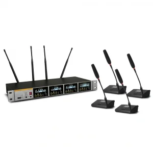 K.Meister UW-3450 4 Kürsü Mikrofonlu Kablosuz Mikrofon Seti