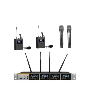 K.Meister UW-3460 4 Mikrofonlu Kablosuz Mix Set, 2 EL + 2 Yaka