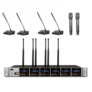K.Meister UW-3620 6 Mikrofonlu Kablosuz Set ( 4 x Kürsü + 2 EL )