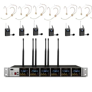 K.Meister UW-3650 6 Mikrofonlu Kablosuz set ( 6 Headset + 6 Yaka )