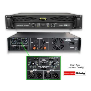 König A-3000 2x1200W/4-ohm Power Amfi with crossover