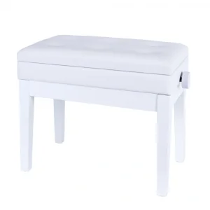 KOZMOS DX16-WH Ayarlı Piyano Taburesi - Sandıklı - Beyaz