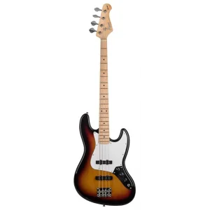 KOZMOS KJB-ALDJJ-GMN-3TS Jazz Bass Akçaağaç Klavye Sunburst Bas Gitar