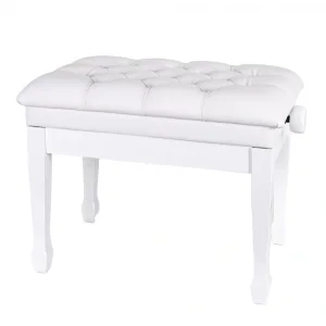 KOZMOS PJ006-WH Ayarlı Piyano Taburesi - Beyaz