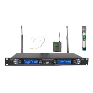 Kraftig U3302-EYH EL+YAKA ve HEADSET Kablosuz Mikrofon Seti, 300-metre mesafe