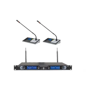 Kraftig U3302-MM Çift Kürsü Mikrofonlu Kablosuz Set 300 metre mesafe