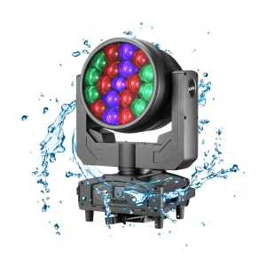 Lotus Titan 1200 Aqua 19x40W IP65 Led Wash Movinghead Spot (4lü case içinde, Case+Clamp Dahil)