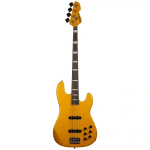 Markbass MB GV 4 Gloxy Serisi Aktif Manyetik Metallic Yellow Bas Gitar