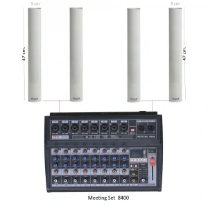 Meeting 8400 Toplantı Odası Ses Sistemi 1 amfi + 4 hoparlör, 100 m2