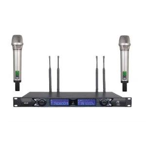 Kraftig U3302-EE Çift EL Kablosuz Mikrofon Seti, 300-metre mesafe