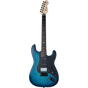 Mooer MSC31ProBLBR Elektro Gitar (Blue Burst)