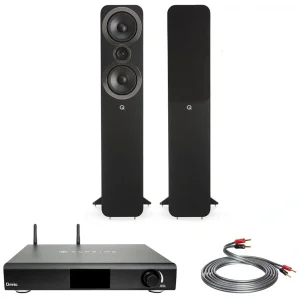 NuPrime Omnia A200 - Q Acoustics 3050i Black - QED XT40i 3M. hiFi Müzik Sistemi
