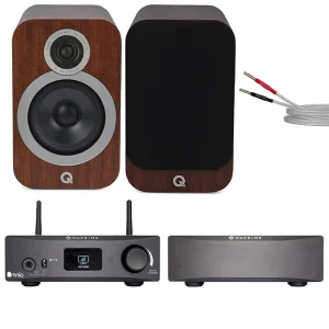 NuPrime Omnia Mini Set - Q Acoustics 3030i Walnut - QED XT25 3M. hiFi Müzik Sistemi