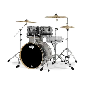 PDP Drums Concept Series 20 4 Parça Akustik Davul Seti (Silver to Black Fade)