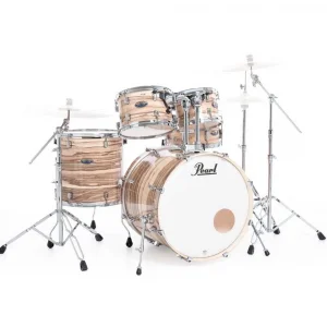 PEARL DMP925S/C889 Decade Maple Matte Racing Red 5 Parça (20B/10T/12T/16F/14S) Aksamlı Akustik Davul Seti