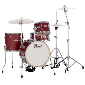 PEARL MT564/C-D747 Midtown Matte Red 4 Parça (16B/10T/13F/13S) Aksamlı Akustik Davul Seti