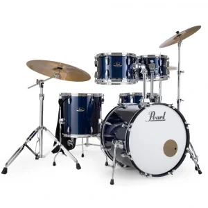 PEARL RS505BC/C743 Roadshow Royal Blue Metallic 5 Parça (20B/10T/12T/14F/14S) Aksamlı ve Sabian Zilli Akustik Davul Seti