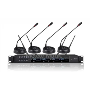 Roof R-214M 4 Kürsü Kablosuz Mikrofon Seti