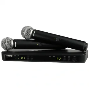 SHURE BLX288E/SM58 Çift El Kablosuz Mikrofon Seti