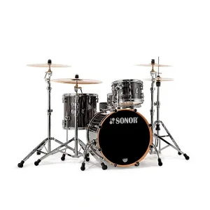 Sonor 20 ProLite Serisi 4 Parça Akustik Davul Seti (Ebony White Stripes)