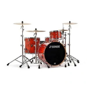 Sonor 22 ProLite Serisi 4 Parça Akustik Davul Seti (Fiery Red)