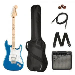 Squier Affinity Strat HSS Frontman 15G Amp Lake Placid Blue Elektro Gitar Seti