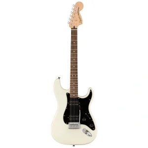 Squier Affinity Stratocaster HH Laurel Klavye Black PG Olympic White Elektro Gitar