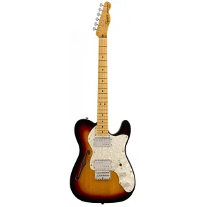 Squier Classic Vibe 70s Telecaster Thinline Akcaagac Klavye 3-Color Sunburst Elektro Gitar