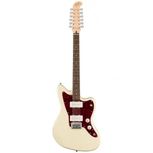 Squier Paranormal Jazzmaster XII Laurel Klavye TPG Olympic White Elektro Gitar