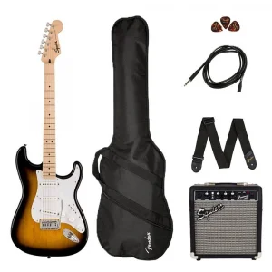 Squier Sonic Stratocaster 2 Ton Sunburst Frontman 10G Amfi Elektro Gitar Seti