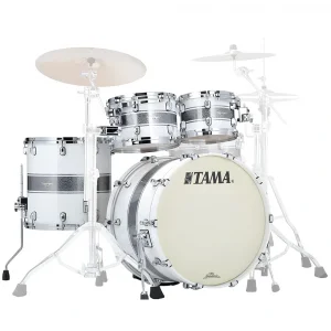 TAMA MA42TZS-SSR Starclassic Maple Silver Snow Racing Stripe 4 Parça (22B/10T/12T/16F) Akustik Davul Seti