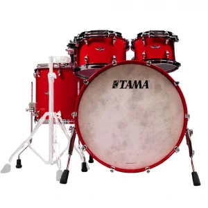TAMA TM42RZSS-SDR STAR Maple Solid Candy Red 4 Parça (22B/10T/12T/16F) Akustik Davul Seti