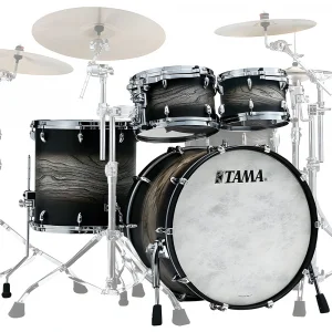 TAMA TW42RZSA-SBJ STAR Walnut Satin Black Japanese Sen Burst 4 Parça (22B/10T/12T/16F) Akustik Davul Seti