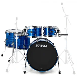 TAMA WBS52RZS-LOR Starclassic Walnut Birch Ocean Blue Ripple 5 Parça (22B/10T/12T/14F/16F) Akustik Davul Seti