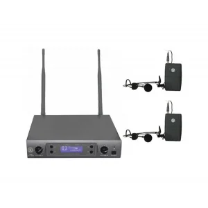 Topp Pro TMW U2-100LTHSGT - UHF 2 Kanal - 2 X Headset - 2 X Lavalier Telsiz Mikrofon