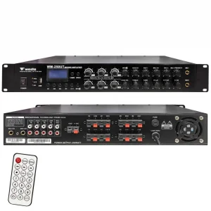 WESTA WM-250UT 6-zone Mixer-Amplifier 250W/100V 16-ohm Usb/BT