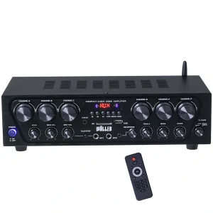 Wöller W-6420 Mixer-Amplifier 6x100W/4-16 ohm EMC/USB/BT