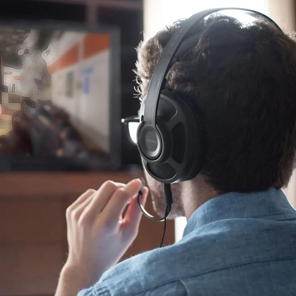 KOSS GMR-545-AIR | Mikrofonlu / Headset Açık Tasarım Kablolu Kulak Üstü Oyuncu / Gaming / Gamer / Çağrı Merkezi / Call Center / Chat Kulaklığı